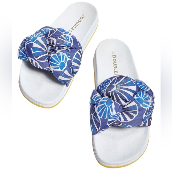 La DoubleJ Treccia Slides in Conchiglie Acquamarin Sz. 10 Sz. 40